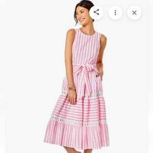 Lilly Pulitzer Maybella Midi Dress with Tie
